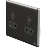 Schneider Electric 施耐德電氣 NUXT426_SS UNICA X 13A 250V~ 雙位插座 (炫星銀)